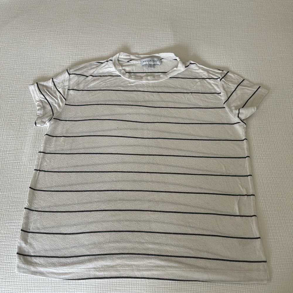 Amour Vert Striped Tee, size small